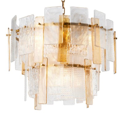 Candelabru design LUX, Sticla Texturata, Cassiano