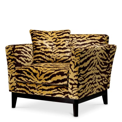 Fotoliu design LUX Flux, maro Tigris