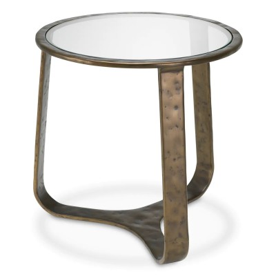 Masuta auxiliara LUX din Aluminiu, Sticla, Cambronne 50cm