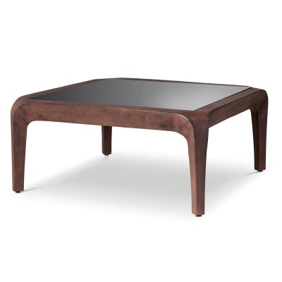 Masuta de cafea LUX, Aluminiu Reciclat, Sticla Neagra, Quentin