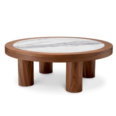 Masuta Design LUX, Marmura, Furnir Nuc, Presedio 100cm