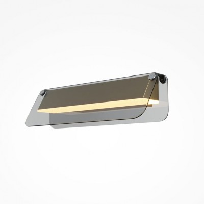 Aplica de perete LED design minimalist Flat, fumuriu