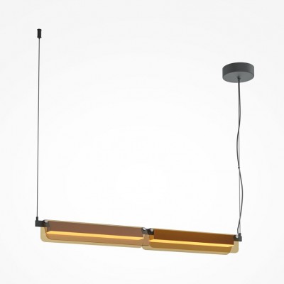 Lustra suspendata LED design minimalist Flat, chihlimbar