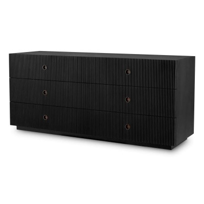 Comoda design LUX, Furnir de stejar gri carbune, Dimitrios