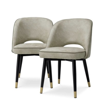 Set de 2 scaune design LUX Cliff, Mayer silver