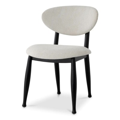 Scaun design elegant LUX Allston, sentier cream/ negru