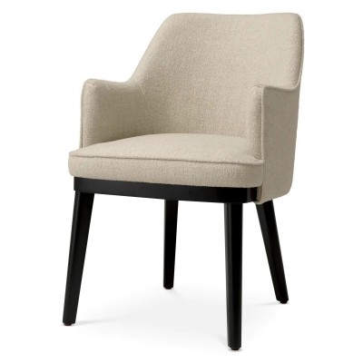 Scaun design elegant LUX Lavinia, Renato ecru/ negru