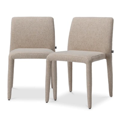 Set de 2 scaune elegante design LUX Leiza, Renato off-white