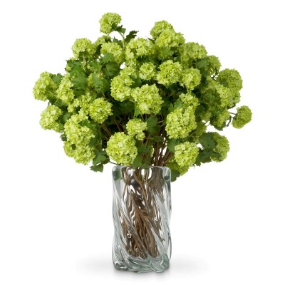Buchet artificial LUX din 36 fire Hortensii verzi, Hydrangeas snowball 