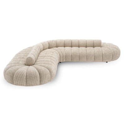 Canapea asimetrica modern LUX Alison, Creststone beige