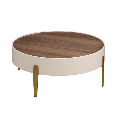 Masuta de cafea design LUX Walnut-Bej