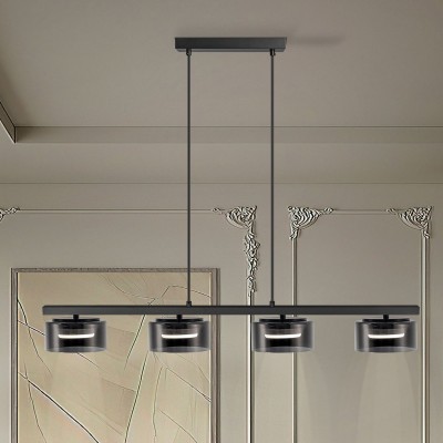 Lustra LED suspendata design modern Olaia 4L Fumuriu