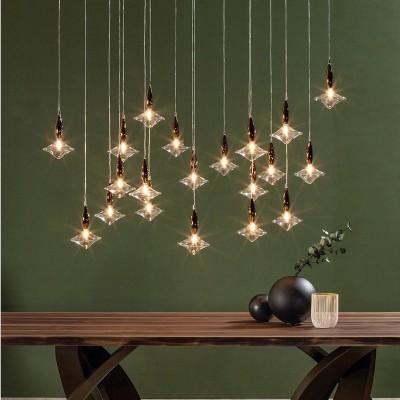 Lustra deosebita cu 20 pendule design LUX Étoile 05