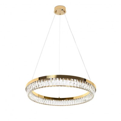 Lustra suspendata LED, Auriu, Sticla, SAYOV 60 auriu