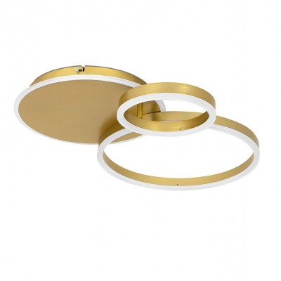 Plafoniera LED cu Telecomanda, Design Geormetric, RINGS 3 auriu