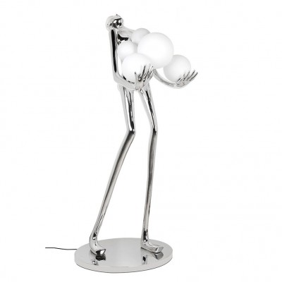 Lampa de podea decorativa cu design original Woman Premium argintiu