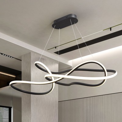 Lustra LED XXL suspendata cu telecomanda Evania