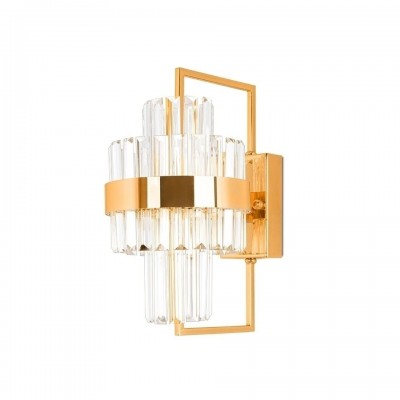 Aplica de perete LED, Metal Auriu, Cristale de Sticla, Empero