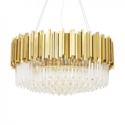 Lustra suspendata, Cristale de Sticla, Glamour Gold 80
