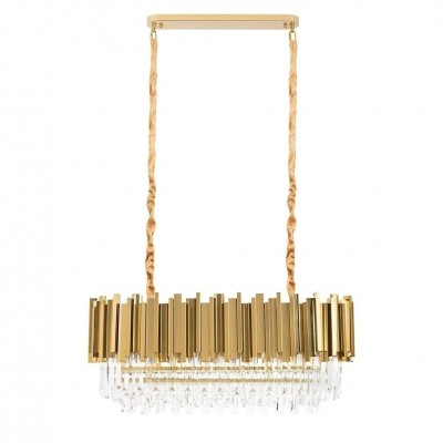 Lustra suspendata, Cristale de Sticla, Glamour Long Gold 90