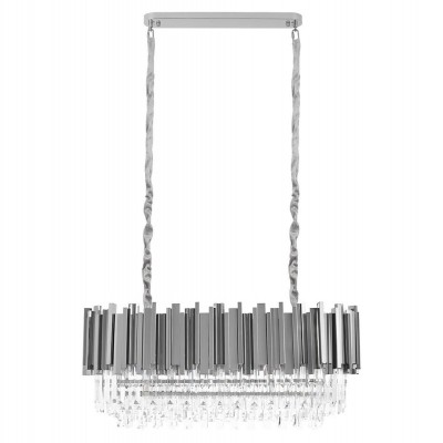 Lustra suspendata, Cristale de Sticla, Glamour Long Silver 90