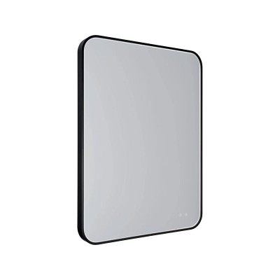 Oglinda baie cu iluminat LED MIRROR Negru 76x91cm