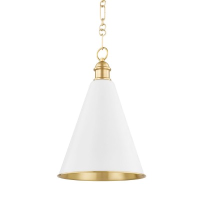 Pendul clasic LUX, Metal, Alama Antic, Soft White, FENIMORE