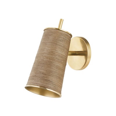 Aplica de perete LUX, Metal, Rattan, Delran