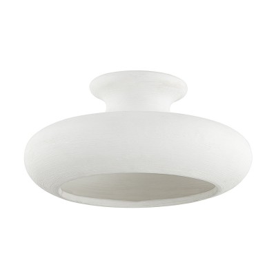 Plafoniera realizata manual din ceramica alba Annie