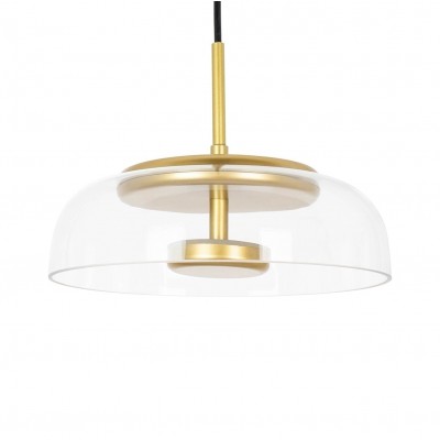 Lustra suspendata LED, Metal, Sticla, Eden