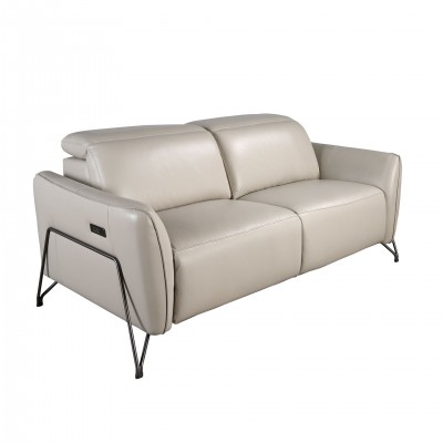 Canapea 2 locuri design italian, Functia Relax, Cowhide sand