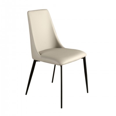 Scaun design LUX, Metal, Piele Sintetica, Sand