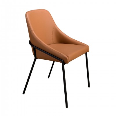 Scaun modern design italian, Piele Sintetica, Orange