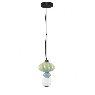 Pendul LED decorativ ceramic Verde, Albastru, Alb, ONETA
