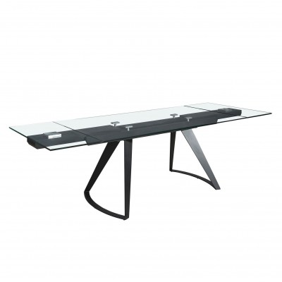 Masa extensibila deosebita design LUX Black Steel 180-270x100cm