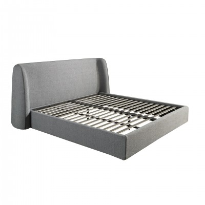 Pat dublu tapitat design LUX Dark grey, 180x200cm