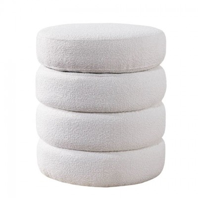 Taburete cu spatiu de depozitare, Tesatura Boucle, VOQUE 50cm