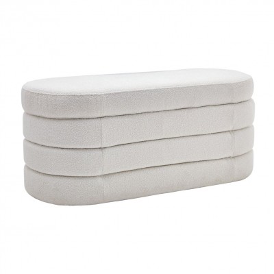 Bancheta cu spatiu de depozitare, Tesatura Boucle, VOQUE 115cm