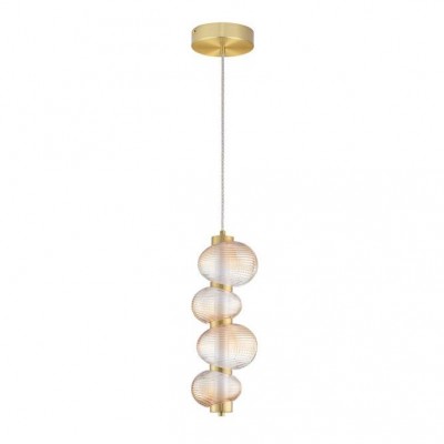 Lustra suspendata LED design modern Leda auriu