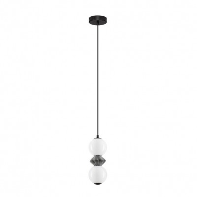 Pendul LED decorativ ceramic Gri, Alb,  PALLINA