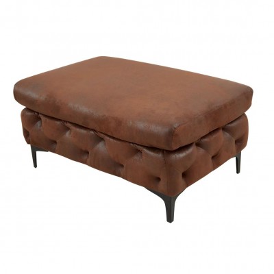Taburete elegant stil Chesterfield, Microfibra, Maro Antic, MODERN BAROCK 90cm