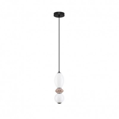 Pendul LED decorativ ceramic Mocha, Alb,  PALLINA