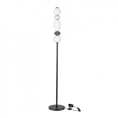 Lampadar LED decorativ ceramica gri, alb,  PALLINA
