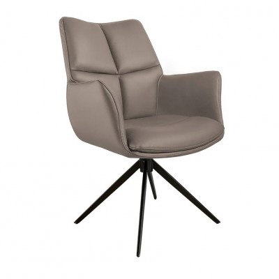 Scaun pivotant modern, Piele Naturala, Maro, PAPILLON