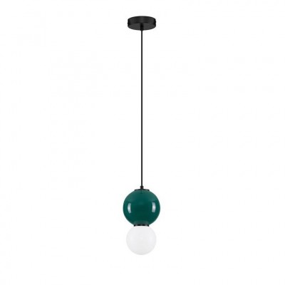 Pendul LED decorativ portelan jasper, sticla alb, NOESIS