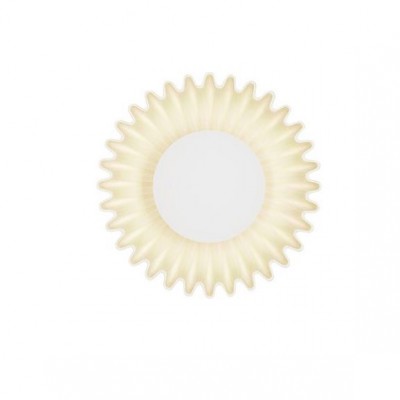 Aplica decorativa ceramica crem, sticla alb, PETEL