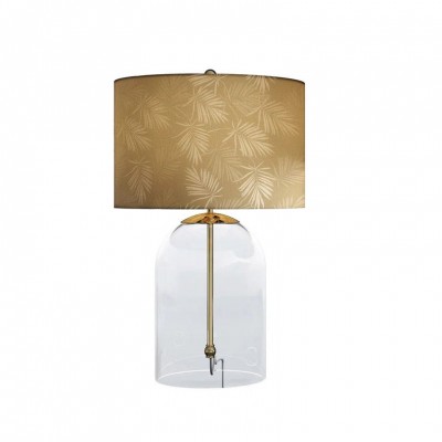 Veioza, Lampa de masa, Sticla, Abajur Auriu, CLASSICO 55cm