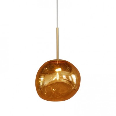 Lustra, Pendul modern cu glob sticla aurie LIQUID DIAMOND 20cm