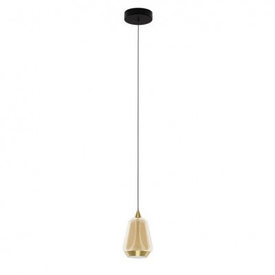 Pendul LED modern, Metal, Sticla, Champaign, ALISH
