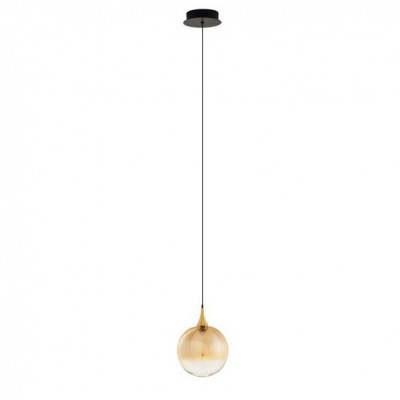 Pendul LED modern, Metal, Sticla, Champaign, ORENDA